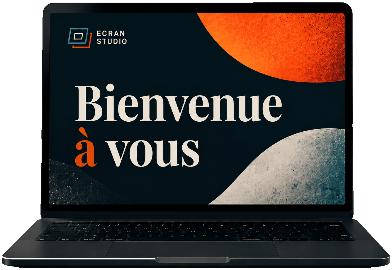 Ordinateur illustré affichant un écran Ecran Studio